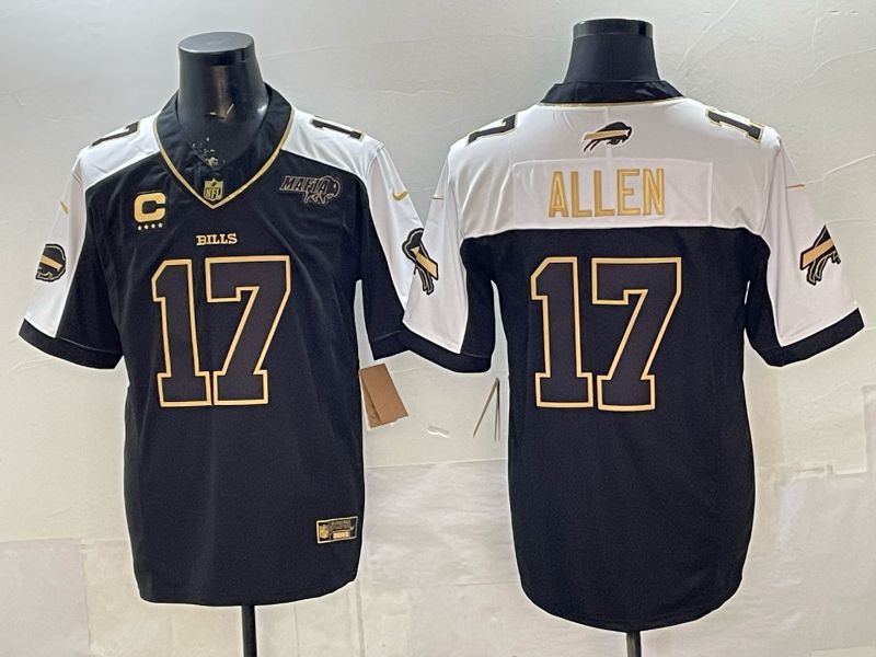 Men 2026 Buffalo Bills #17 Allen black gold three generations Nike Limited NFL Jersey style 003->buffalo bills->NFL Jersey